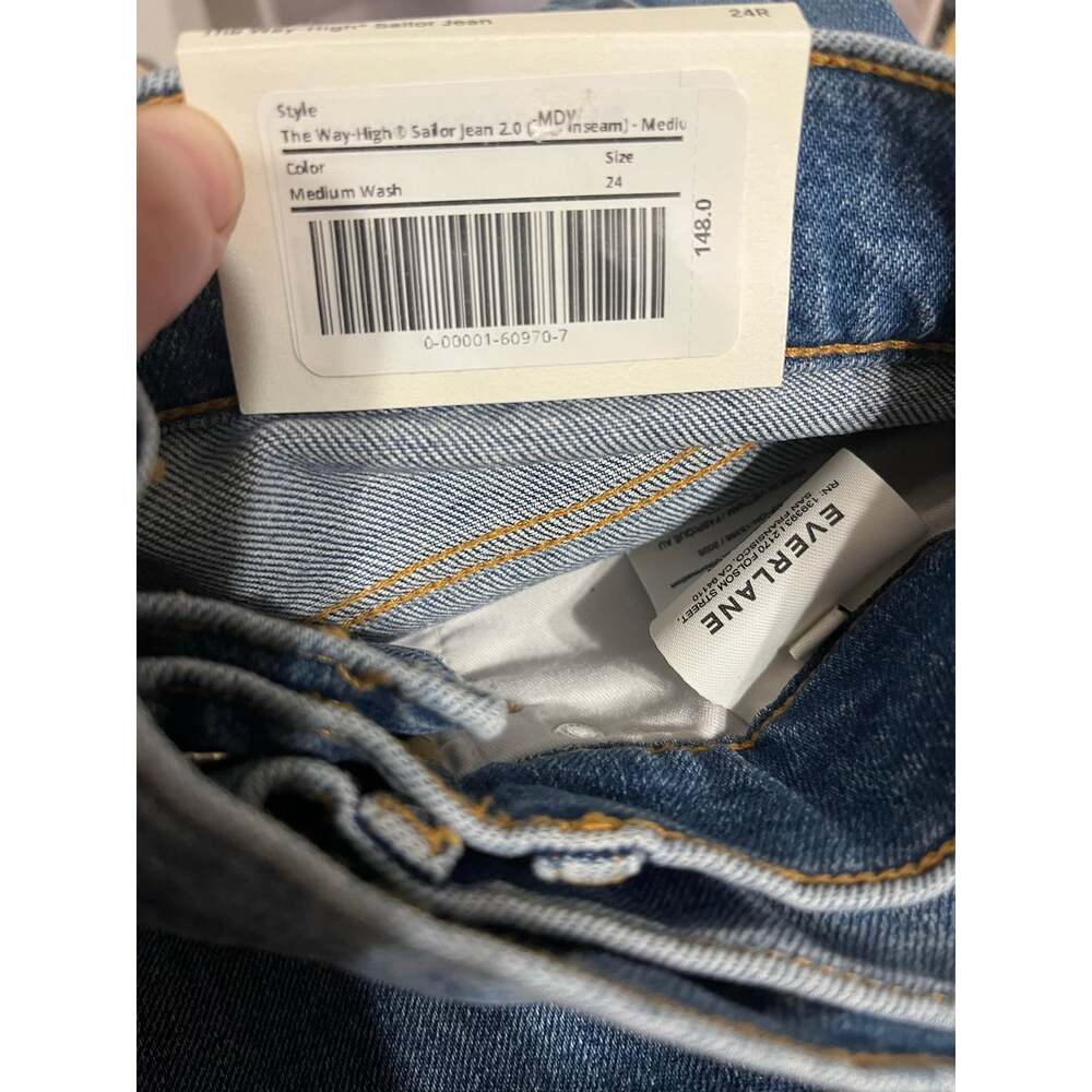 Everlane THE WAY-HIGH® SAILOR JEAN 2.0 in Medium Wash Size 24 NWT! - Picture 11 of 11
